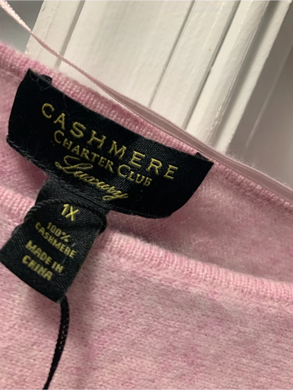 Charter Club pink cashmere sweater